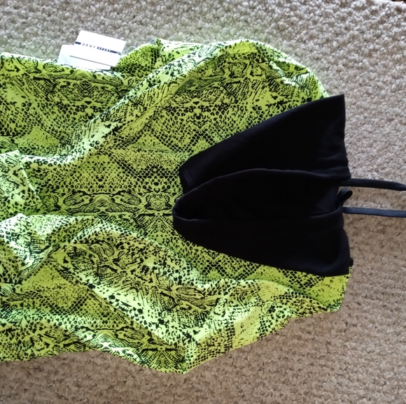 NWT DKNY Lime Green Hooded Sweatshirt - Picture 3 of 3